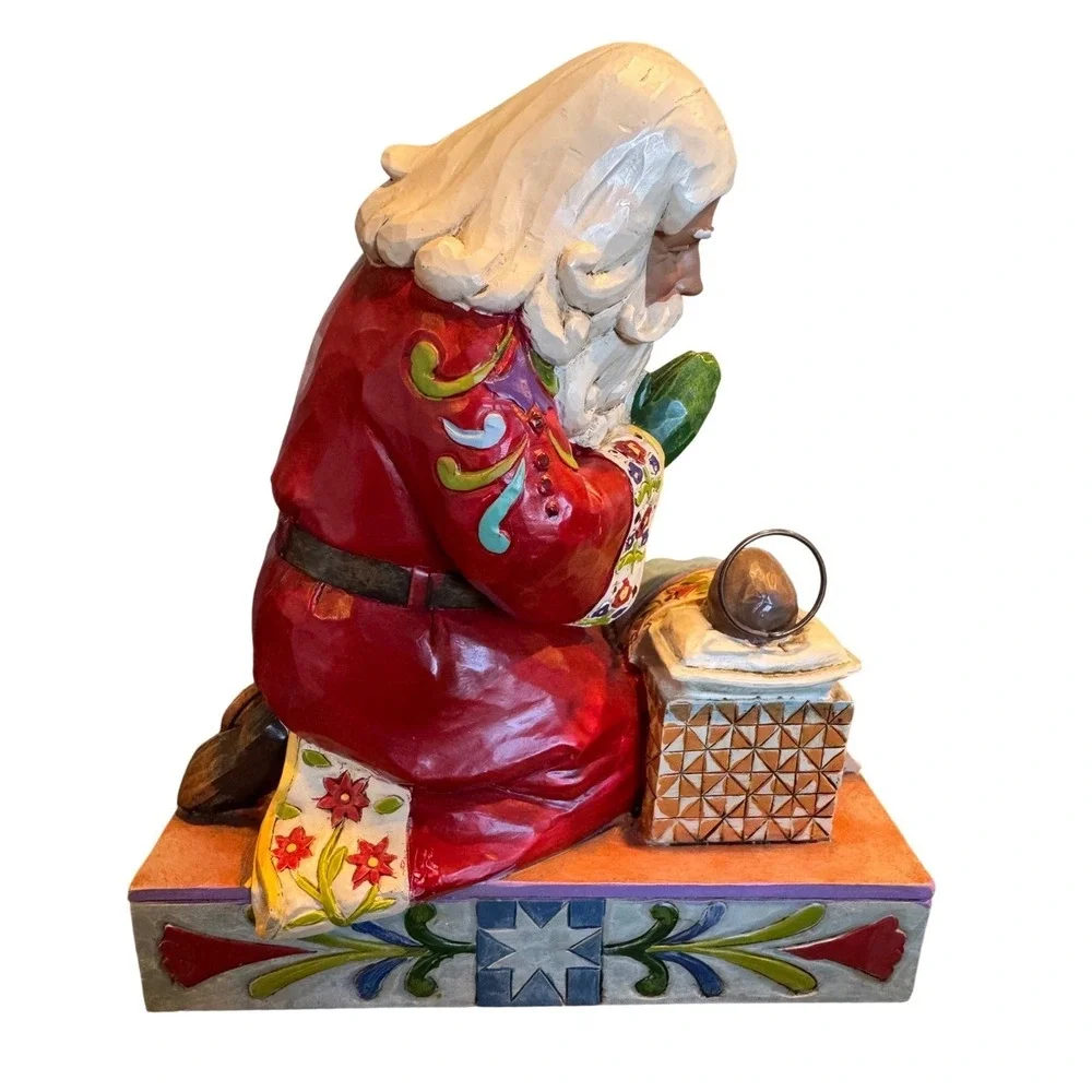 Jim Shore Heartwood Creek Kneeling Santa Baby Jesus Figurine 2008 S4010488